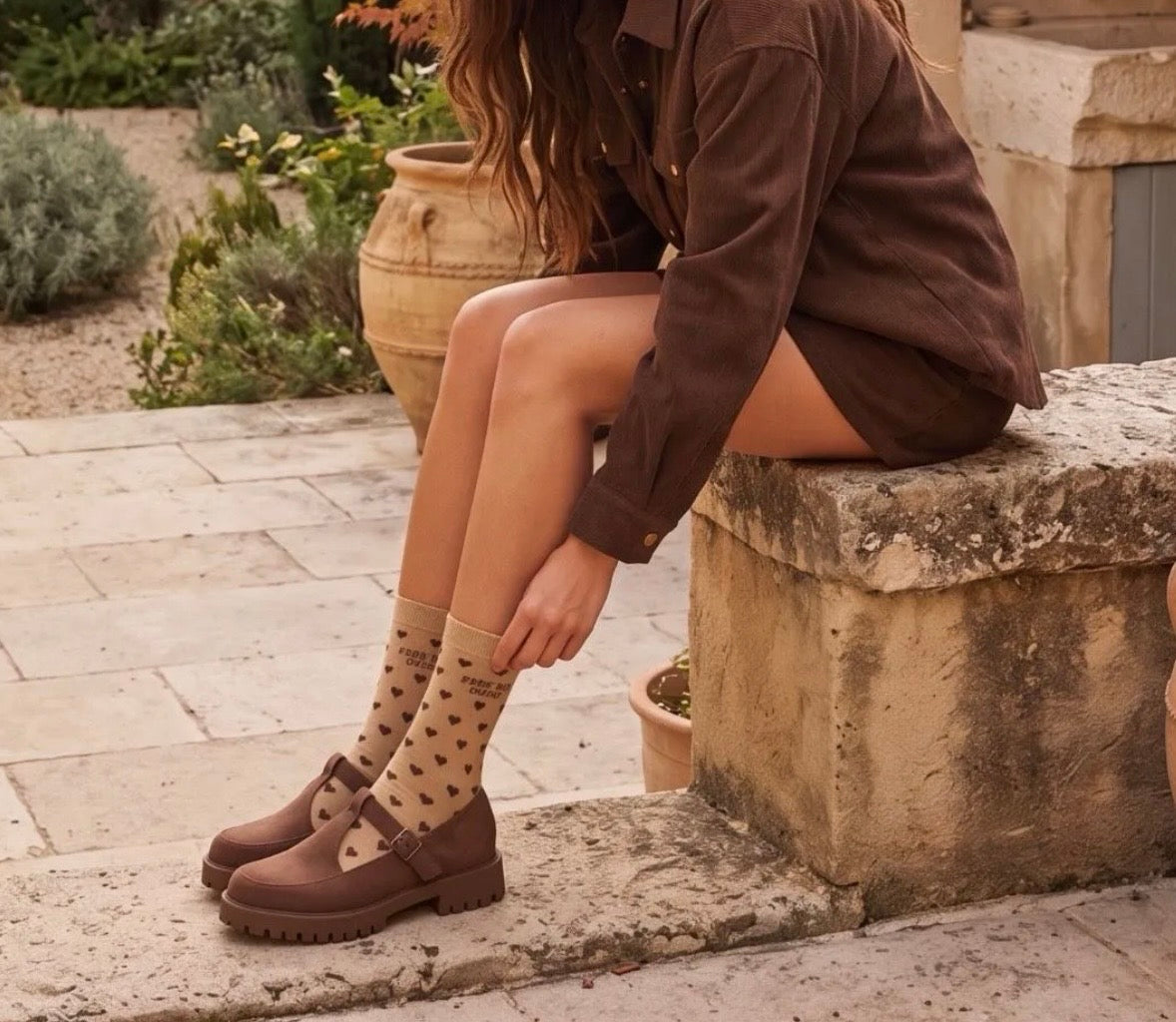 Bottines Marcelle bride boucle suédine chocolat