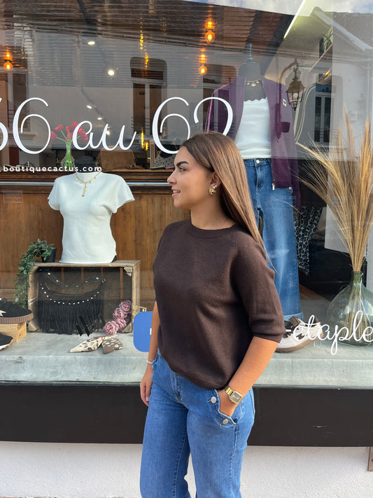 Pull maille chocolat