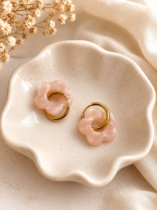 Boucles d'oreilles Fleur Rosée