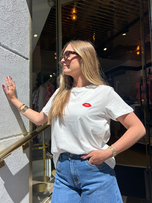 T-shirt Blanc Brodé Juliette