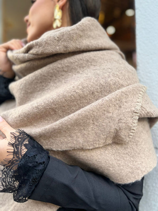 Écharpe beige clair