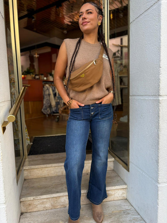 Pull étiquette Eva Camel