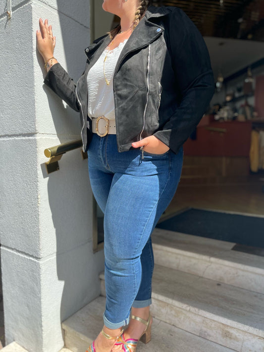 Veste suédine Bluma Noir