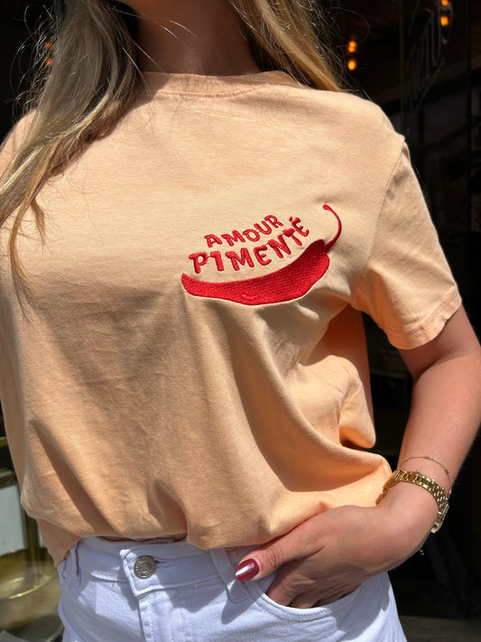 T-shirt Pêche brodé Pimenta