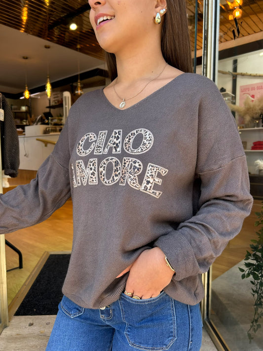 Pull CIAO AMORE  taupe