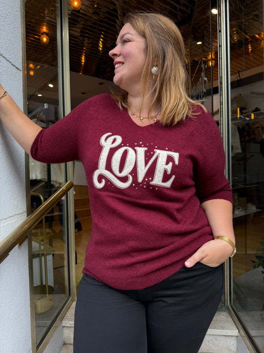 Pull Love manches courtes Bordeaux