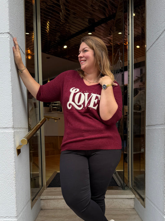 Pull Love manches courtes Bordeaux