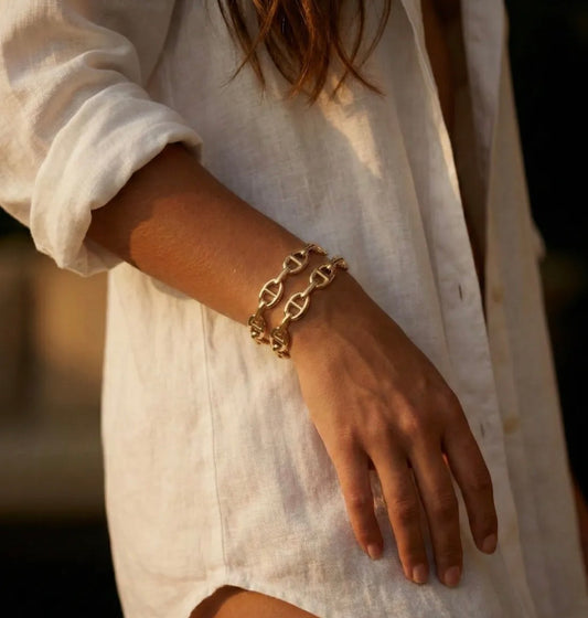 Bracelet maille marine doré – Acier inoxydable