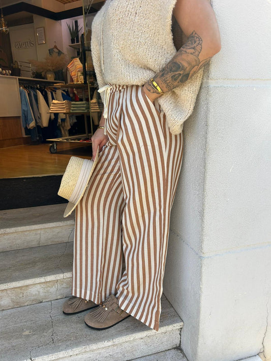 Pantalon à rayures