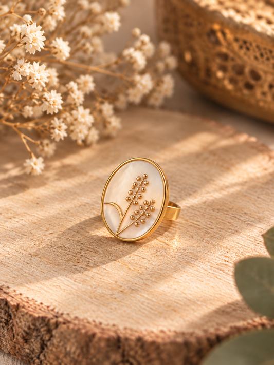 Bague doré Lucia nacré