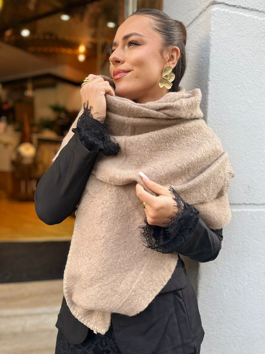 Écharpe beige clair