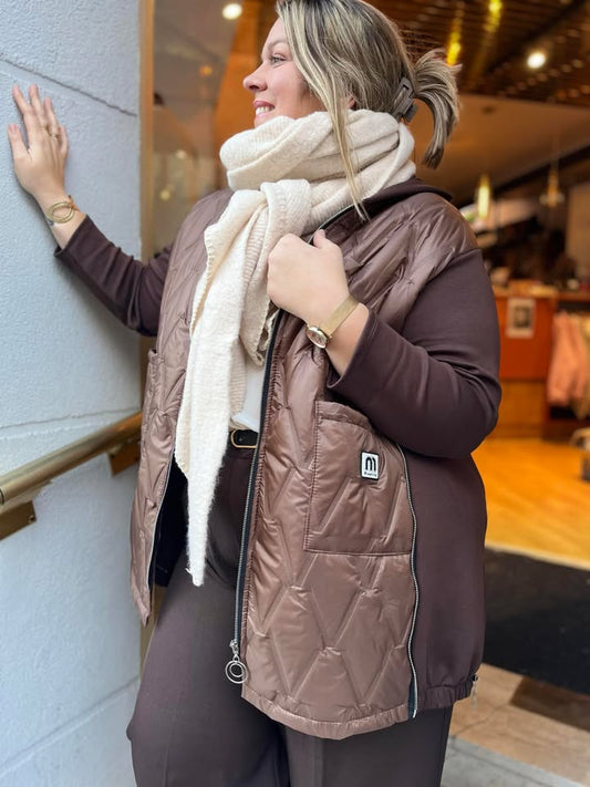 Manteau Choco Bi Matière
