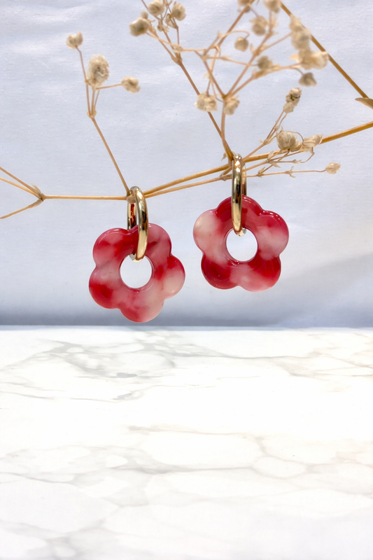 Boucle d’oreille cerise  acidulé