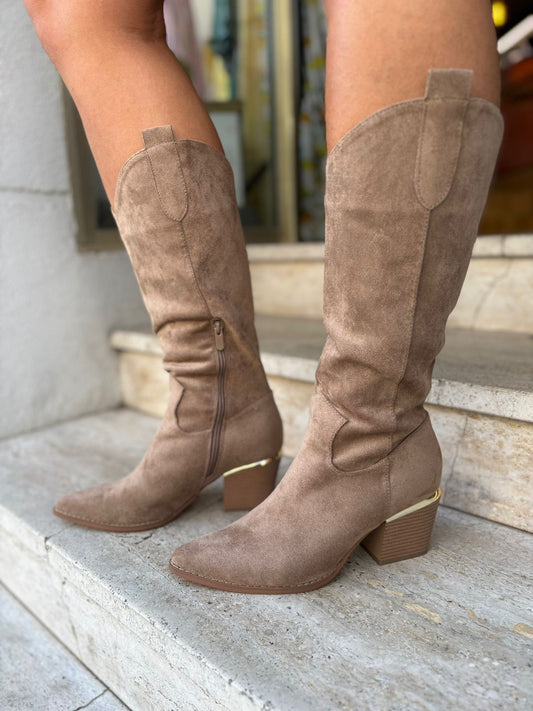 Bottes santiag Eulalie beige