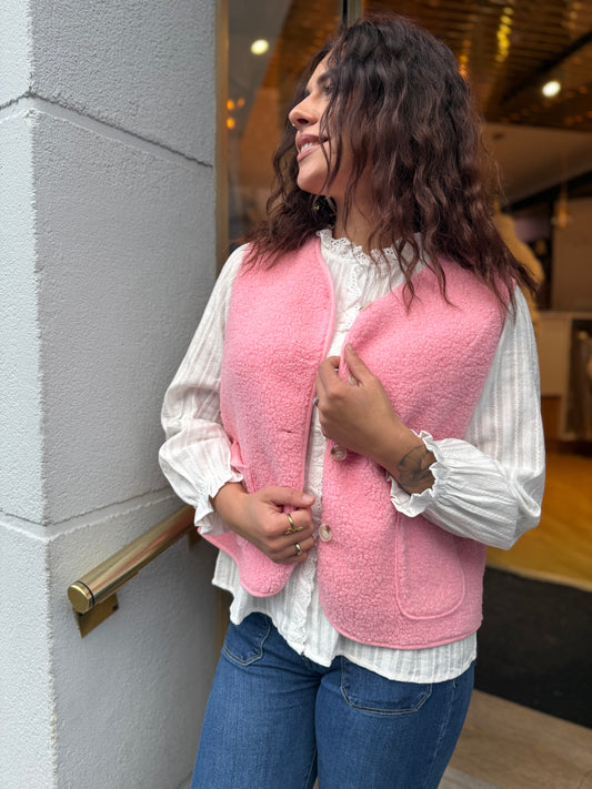 Curvy Gilet bouclette Esmee Rose