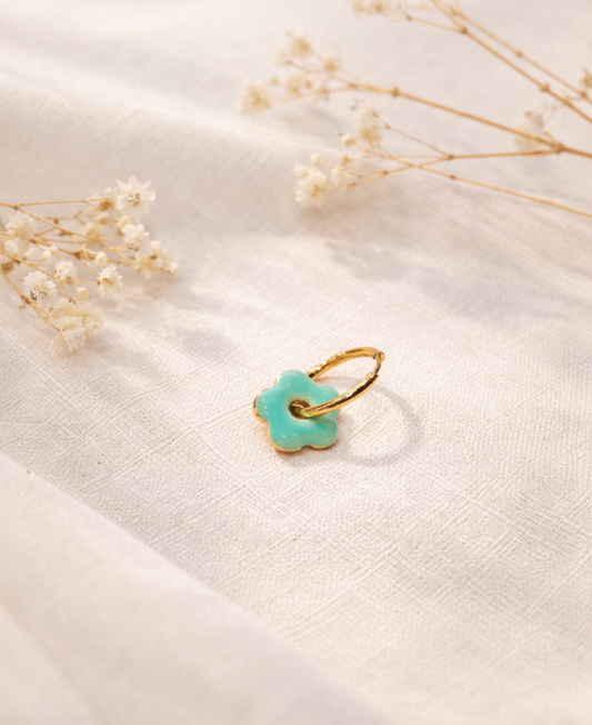 Boucle d’oreille Flowers Turquoise
