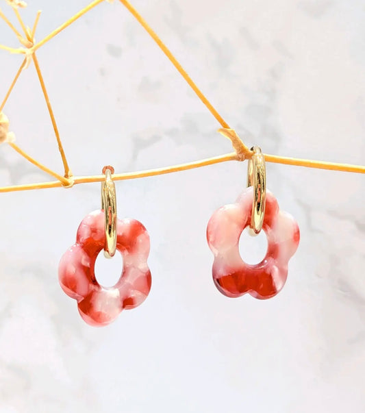 Boucle d’oreille cerise