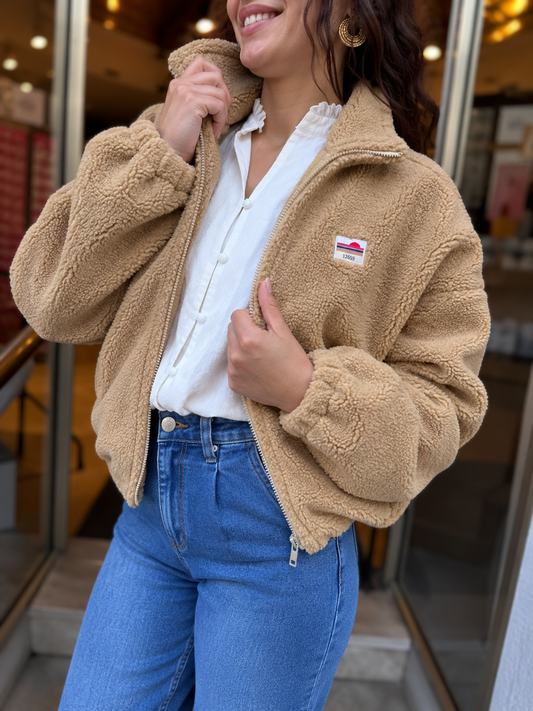 Veste polaire beige