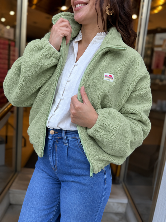 Veste polaire vert d’eau