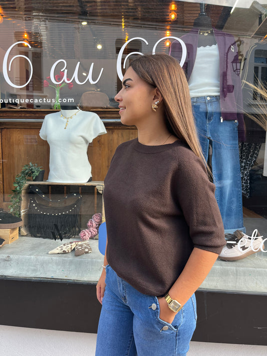 Pull maille chocolat