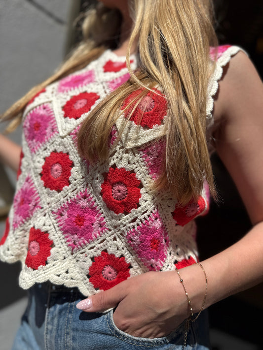 Top macramé Flora