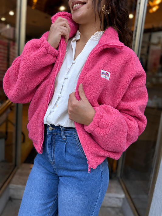 Veste polaire fushia