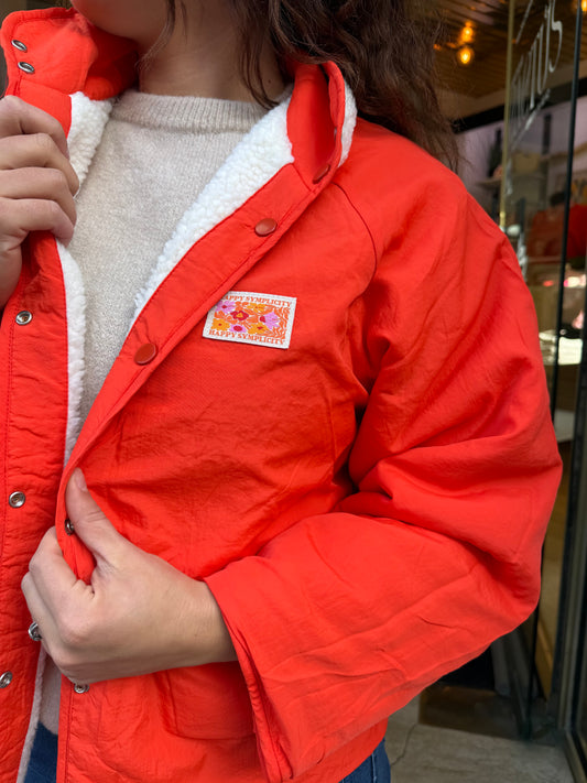 Veste réversible orange