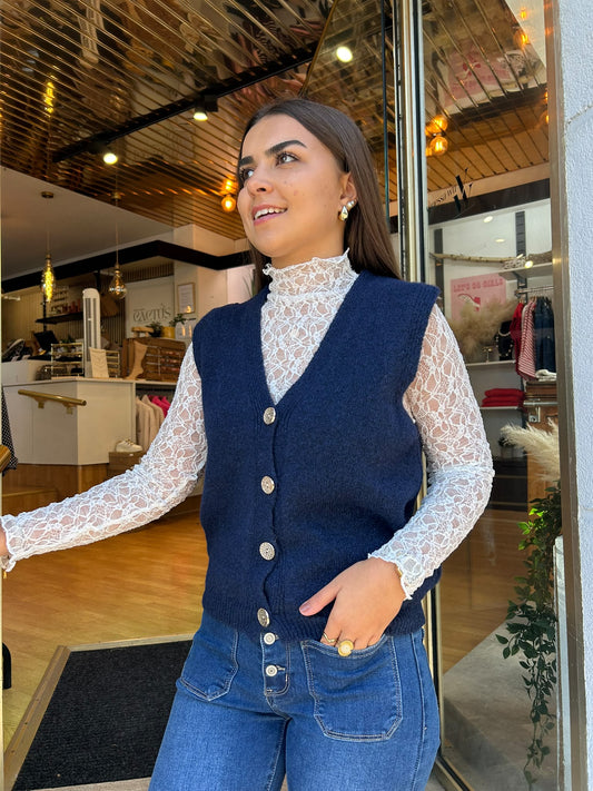 Pull sans manches Julia Marine