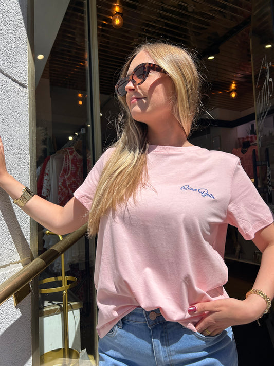 T-shirt Rose Brodé Ciao Bella Rosa