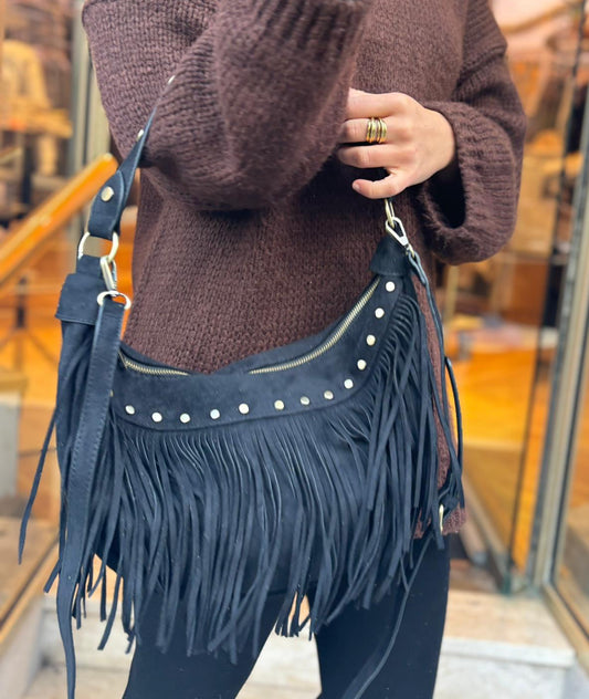 Sac a main cloutage noir