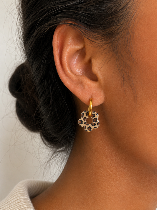 Boucle d’oreille léopard