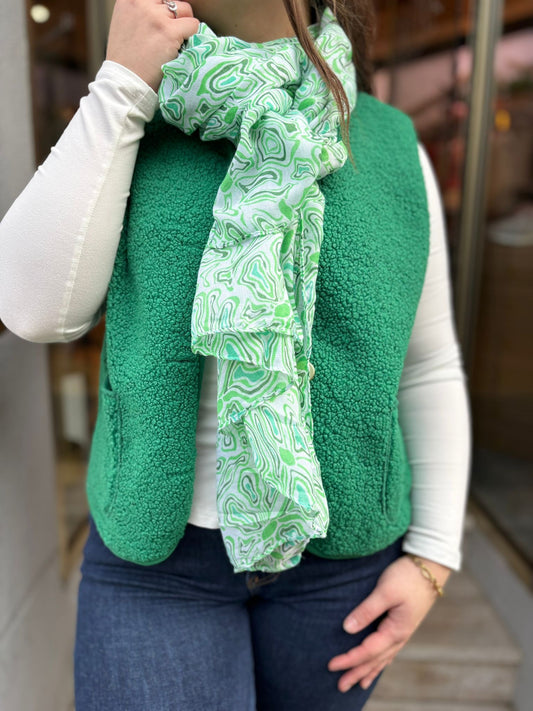 Curvy Gilet bouclette Esmee vert