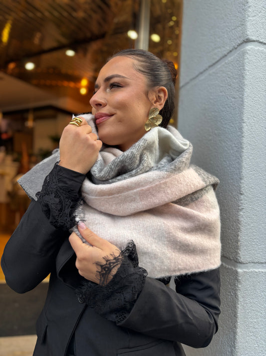 Écharpe pink grey