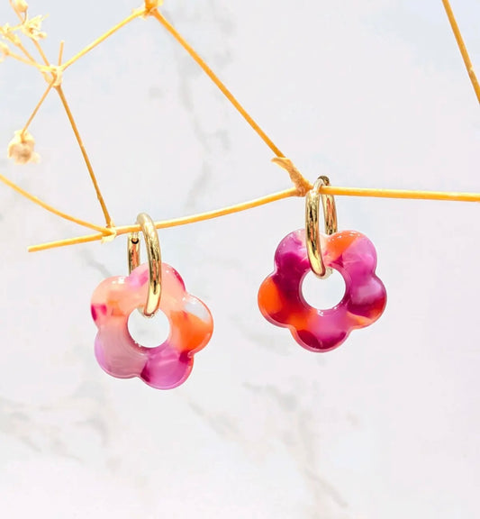 Boucle d’oreille bonbon orange