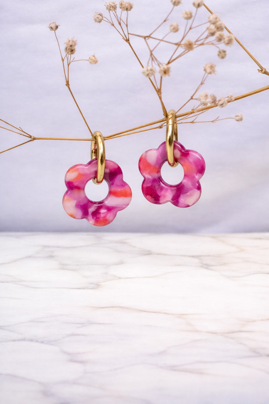 Boucle d’oreille bonbon orange