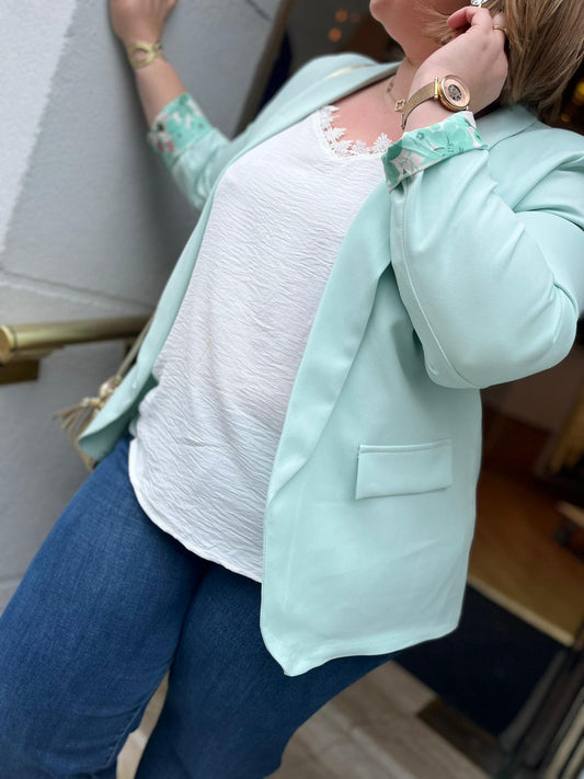 Curvy Blazer vert d’eau