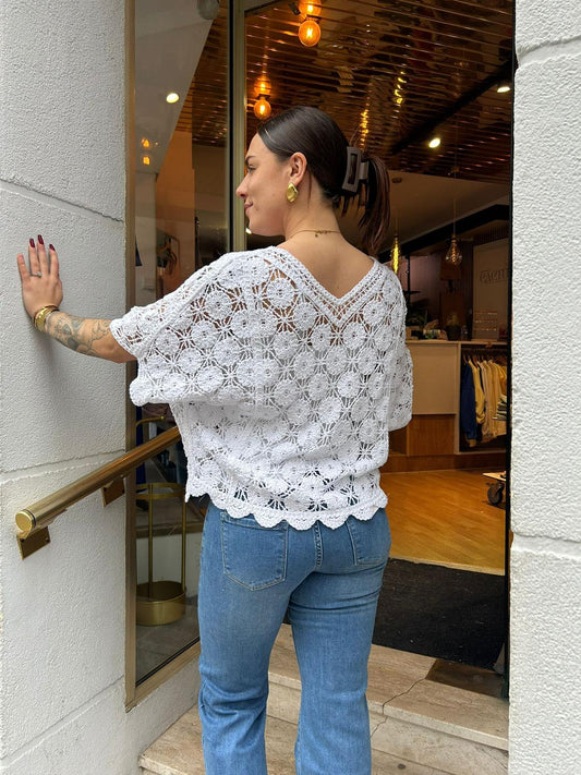 Haut macramé