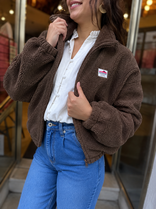 Veste polaire chocolat
