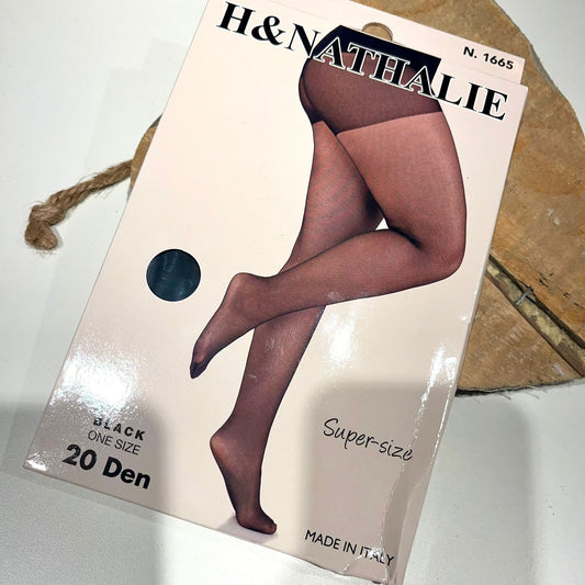 Collant voile noir grande taille