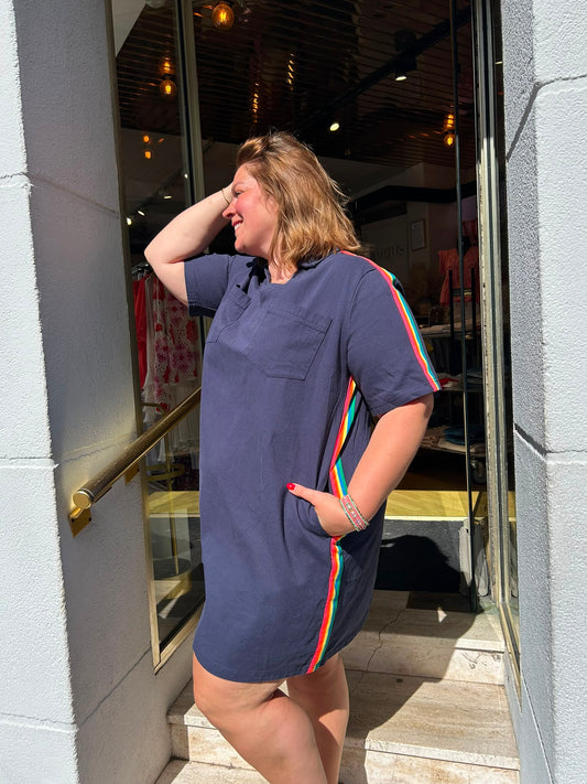 Robe Polo Riviera - Bleu Marine