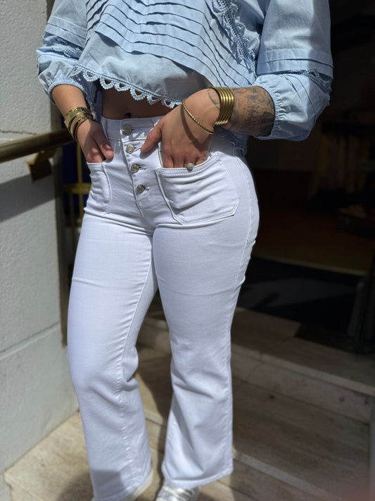 Jeans Baptistine blanc