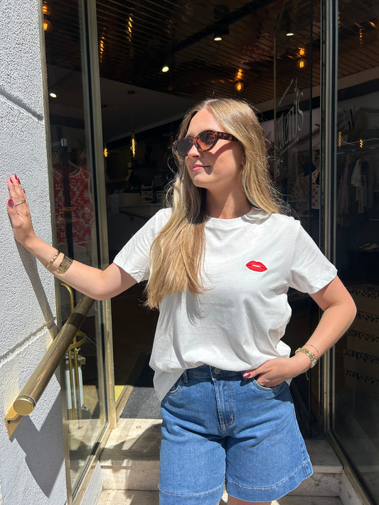 T-shirt Blanc Brodé Juliette