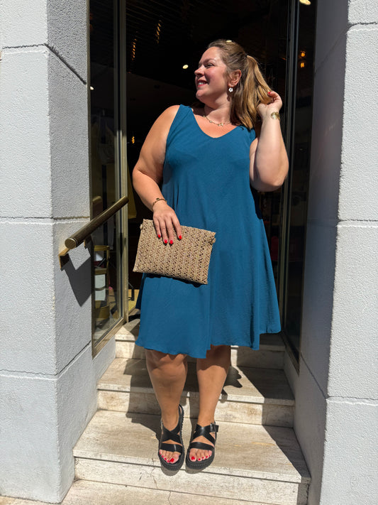 Robe Alice - bleu canard