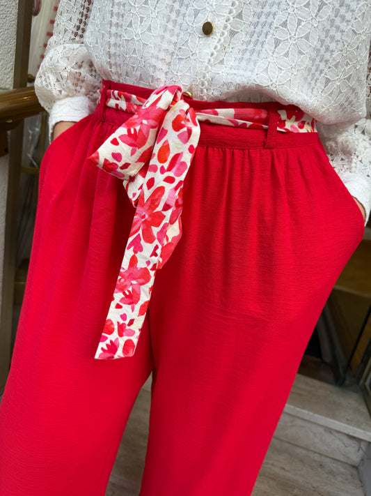 Pantalon Ella rouge
