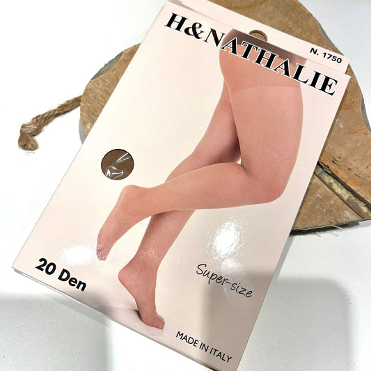 Collant voile beige grande taille