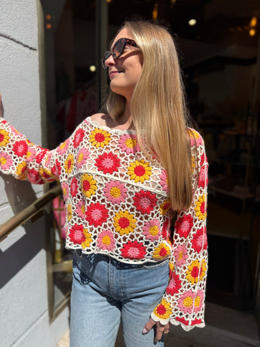 Haut macramé Elena