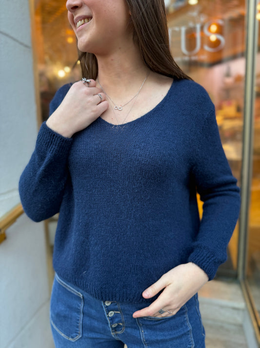 Maille V Marine