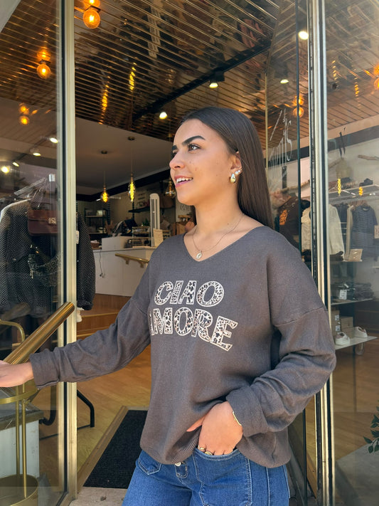 Pull CIAO AMORE  taupe