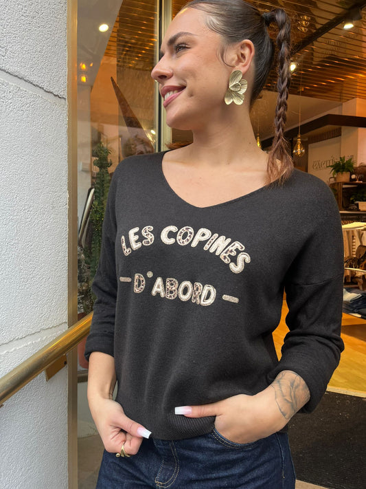 Pull copines chocolat