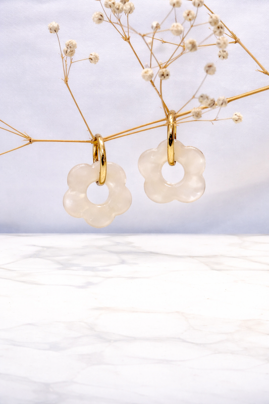 Boucle d’oreille perle de lune